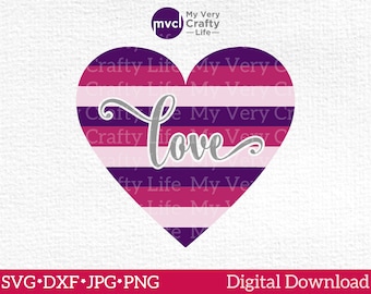 Washi Heart Love Valentine SVG | Machine Cut File | Digital Download | svg | dxf | jpg | png
