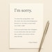 I’m Sorry Letter • Personalized Apology Letter • Emotional Handwritten ...