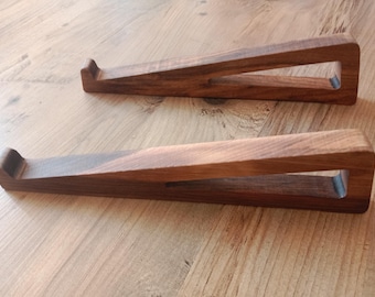 Handcrafted Walnut Wooden Laptop Riser, Ergonomic Desk Stand