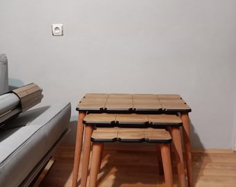 Modern Nesting Tables Set – Scandinavian Style Side Tables