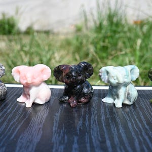 2.4 &quot; Crystal Carved Cute Koala Figurine,Koala Home Decor,Crystal Koala,，Hand Carving Koala Skull,Healing Home Decor,Energy Crystal Gift!