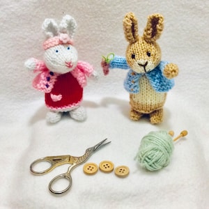 PDF INSTANT DOWNLOAD Peter Rabbit & Lily Rabbit knitting pattern