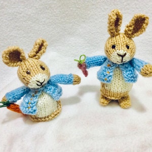 PDF INSTANT DOWNLOAD Peter Rabbit & Lily Rabbit Knitting Pattern - Etsy