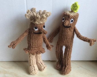 PDF Stick Man and his family knitted characters knitting pattern. Instant Download