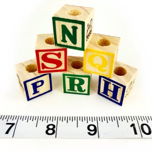 18 Qty Mini 3/4&quot; ABC Alphabet Blocks - Crafting - Parrot Toys and Bird Toy Parts by A Bird Toy