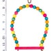 Rainbow Bead Swing w/hand dyed beads - Parrot Toys & Bird Toy Parts by A Bird Toy