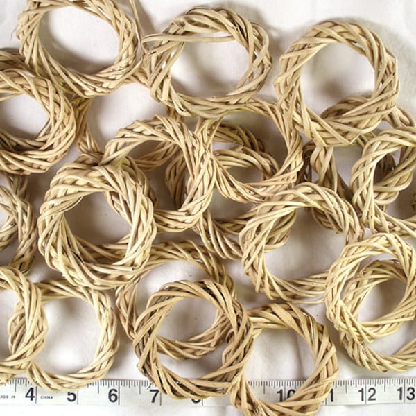 10 Natural Vine/Wicker/Twig Rings - Crafting - Parrot Toys and Bird Toy Parts by A Bird Toy