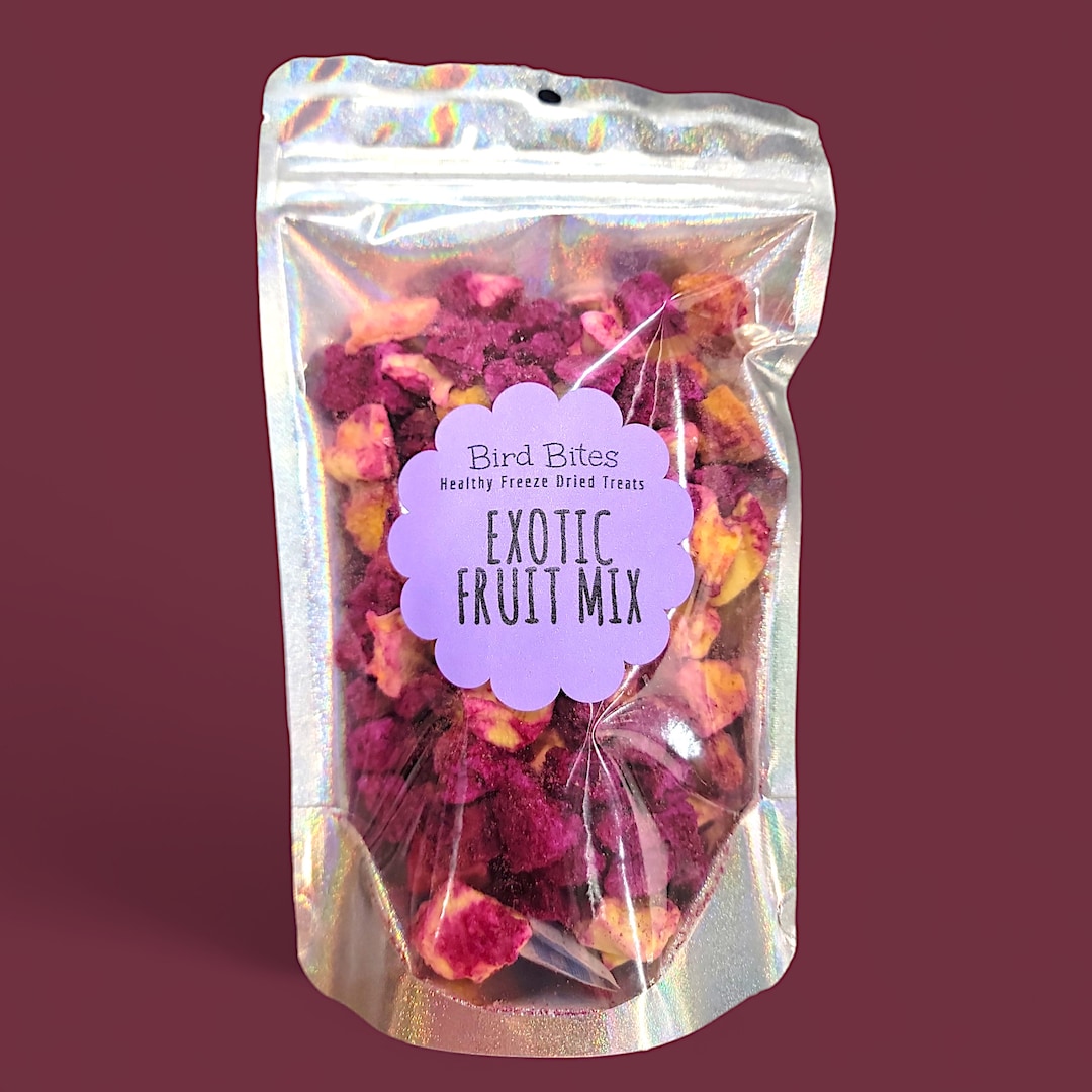 100% Exotic Fruit Mix - 1.5 Cups - Bird Bites Healthy Freeze Dried ...
