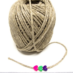 Untreated Hemp Rope: 1/8&quot; Natural Fiber Cord, 20 ft for Bird Toys