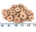 Vegetable Tanned Leather Squares: 1" Parrot Toy Parts - 10 Qty