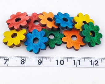 1.5" Colorful Pine Daisies - 25 Pack - Parrot Toys and Bird Toy Parts by A Bird Toy - Crafting