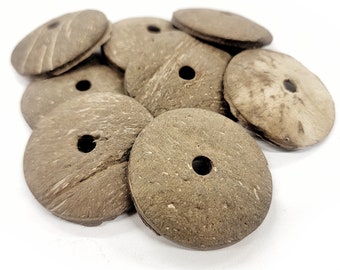 Small Natural Coconut Disks - 10 Pack - Parrot Toys and Bird Toy Parts by A Bird Toy