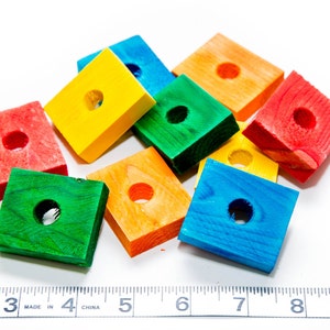 2 Lbs Colorful Pine Wood Blocks: Bird, Chinchilla, Small Pet Chews