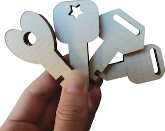 Natural 3" Pine Keys - 10 Pack - Talon Toy for Parrots, Bird Toy Parts