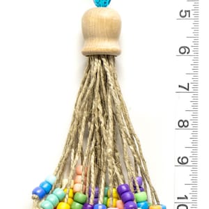 Hemp Bird Toy: Preener with Pony Beads