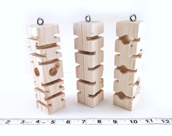 Holey Poley Foraging Blocks by Cheep Thrills Bird Toys - Choice of three different styles!