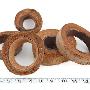 Coconut Slices With Husk - 3 Pack - Bird toy making parts and supplies for parrot toys.
