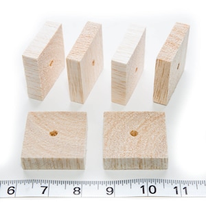 Balsa Wood Squares: Parrot Bird Toy Parts (2 inch, 10 Pack)