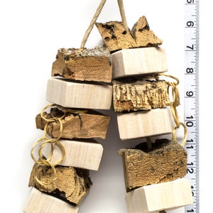 Balsa and Cork Double Stack Bird Toy - Metal Free