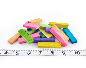 2 Inch Balsa Sticks - 20 Pack - for bird toys, rabbits, chinchillas, crafting, etc - Parrot Toys & Bird Toy Parts by A Bird Toy