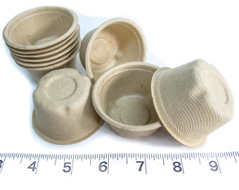 10 Natural Cardboard Munchie Cups: Parrot Foraging Toy Parts