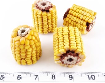 Drilled Corn Chunks - 5 Pack - Bird toy parts for parrots, African greys, Conures, etc.