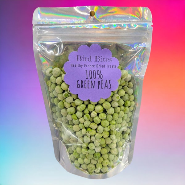 100% Green Peas - 1.5 Cups - Bird Bites Healthy Freeze Dried Treats