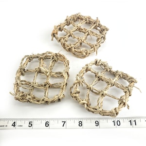 Seagrass Bird Toy Mats - Natural Parrot Chew Toys (3 Pack)