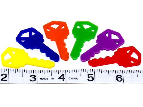 Plastic Birdie Keys 24 Pack Crafting Parrot Toys and Bird Toy