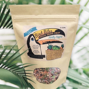 Bird Bites Freeze Dried Chop - Totally Veggies - No Fruit Food Mix For Parrots of All Sizes