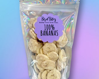 100% Bananas - 1.5 Cups - Bird Bites Healthy Freeze Dried Treats