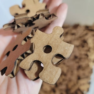 Cardboard Puzzle Pieces: Bird Toy Parts - 25 Pack