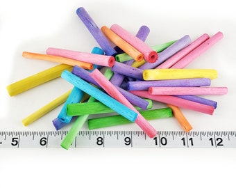 10 Qty Jute Sticks: Bird Toy Parts, Parrot Chew Toys