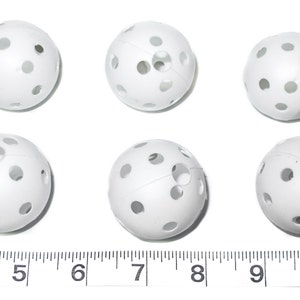 5 Plastic Perforated Golf Balls: Bird Toy Making Parts