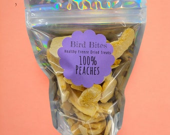 100% Peaches - 1.5 Cups - Bird Bites Healthy Freeze Dried Treats