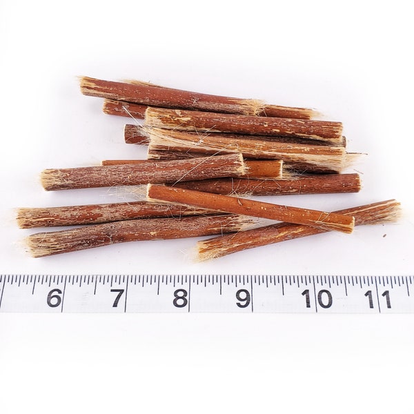 10 Qty - Natural Fiber Sticks w/Bark - Talon Toys for Birds - Crafting - Parrot Toys and Bird Toy Parts by A Bird Toy