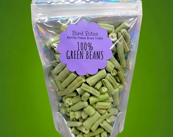 100% Green Beans - 1.5 Cups - Bird Bites Healthy Freeze Dried Treats