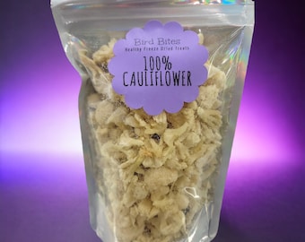 100% Cauliflower - 1.5 Cups - Bird Bites Healthy Freeze Dried Treats