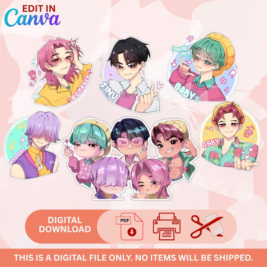60 Autocollants Kpop Demon Hunter - Stickers Anime, Personnages Détaillés, PVC - Pour Ordinateur, Valise, Coque De Téléphone