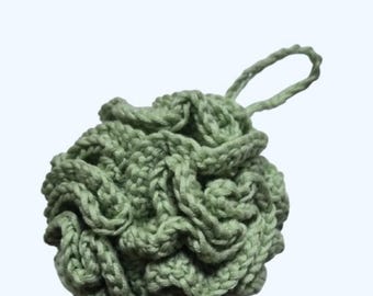 Bernat Softee Baby Cotton gehäkelte Baby-Badezeit Luffa Schwamm-Jade Frost Grün