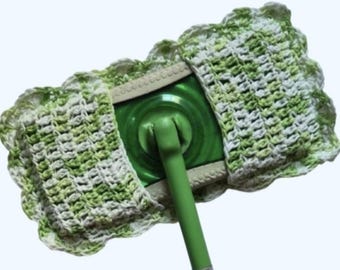 Eco Friendly Organic Handmade Reuseable Cotton House Cleaner Mop Cover Sock Cloth-Mixed Lime Green