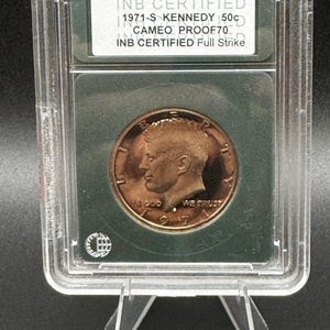1971-S Kennedy Half Dollar, Mint State, CAMEO Proof 70