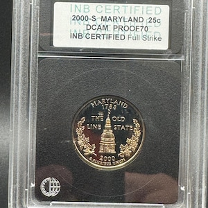 2000-S DCAM PROOF70 Maryland Quarter