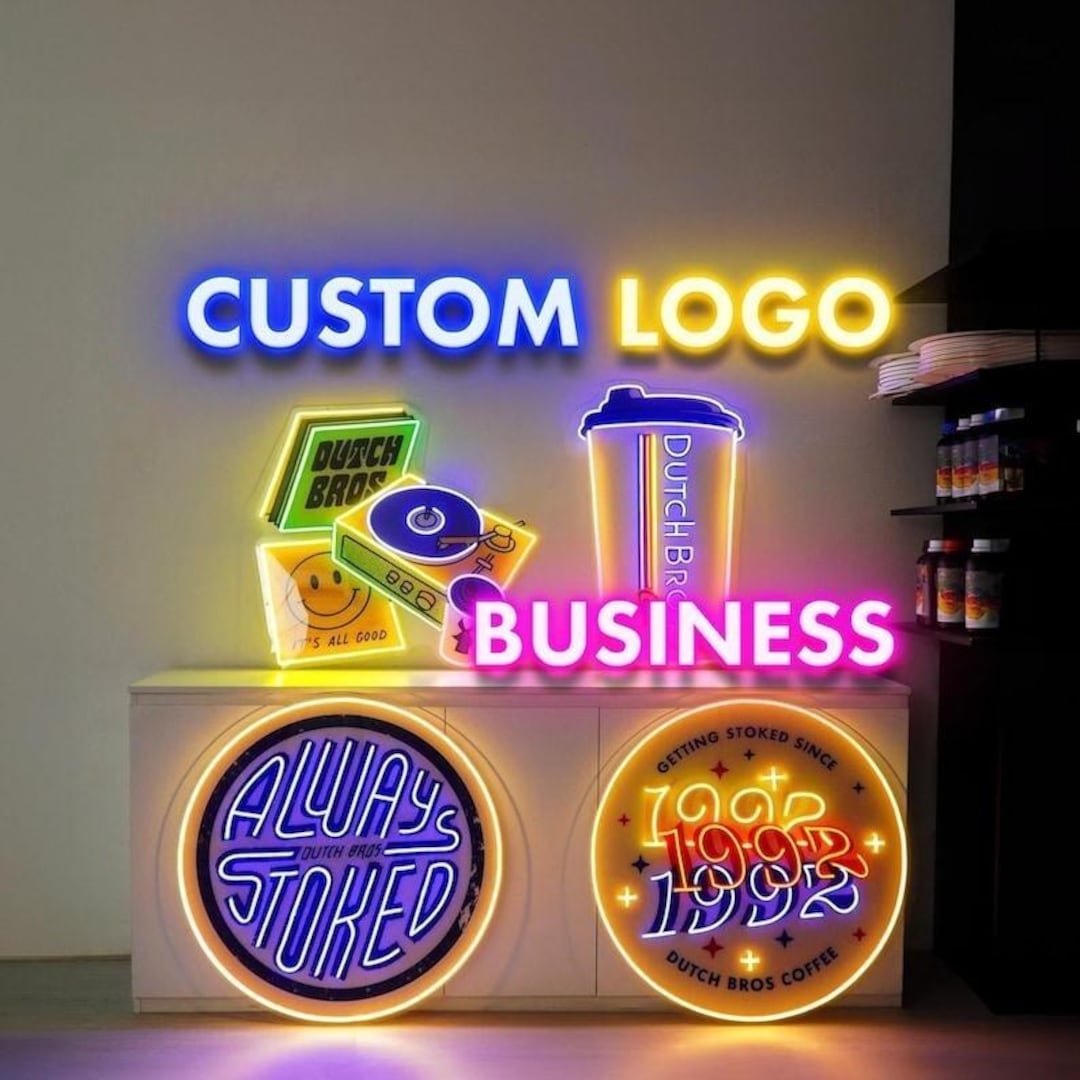 Custom LED Neon Logo Sign, Personalized Business Branding Light for ...