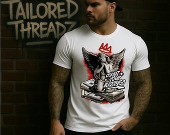 Angel Graphic Tee: Count Your Blessings - Urban Streetwear Top