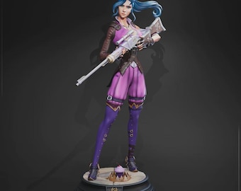 Caitlyn Arcane - League of Legends - Handmade Figure/Statue,3D Printed,Painted,Multicolor,dekor,3D printed Resin Model Kit