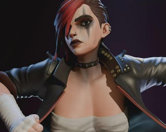 Vi - Arcane - Handmade Figure/Statue,3D Printed,Painted,Multicolor,dekor,3D printed Resin Model Kit