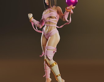 Menat Street Fighter  Figure/Statue,3D Printed,Painted,handmade
