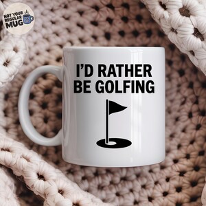 Golfmugg, rolig golfgåva för män, golfmugg med djärv typografi, present till pappa och make golfare