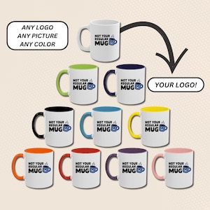 Tazas con logotipo de marca personalizado, artículos comerciales personalizados, tazas de café impresas al por mayor, diseña tu propia taza, cualquier logotipo, cualquier imagen